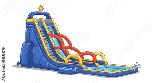 Inflatable Water Slide with Splash Pool for Summer Fun and Outdoor Recreation