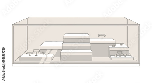 Jewelry Display Case with Elegant Showcase.
