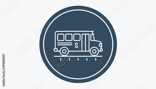 School Bus Icon with Dollar Sign, Education Finance Concept