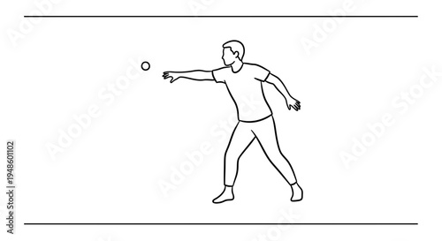 Man throwing a ball, active lifestyle, outdoor sport, summer recreation, healthy activity