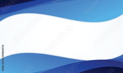 Blue Wave Background with White Space