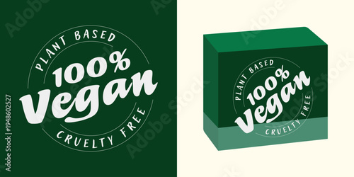 Minimal Vegan Product Seal Plant Based Cruelty Free Packaging Badge