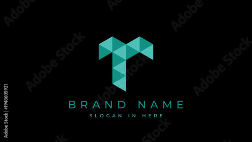Initial T 3D logo Design