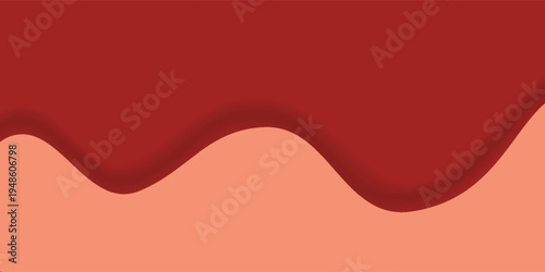 Dark and light red coloured wave patterned background with a flowing design. Red gradients wave abstract. poster, oval, banner, style, print, creative.