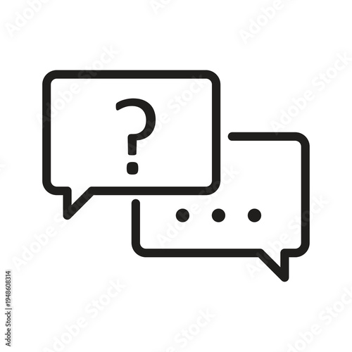 FAQ Question Answer Icon , Help Information Symbol, Question and Answer Chat Icon , FAQ Communication Symbol