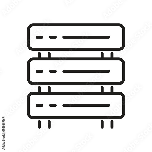 Server Database Icon , Data Storage Network Technology Symbol Vector, Web Hosting Server Icon , Database Storage System Symbol..eps