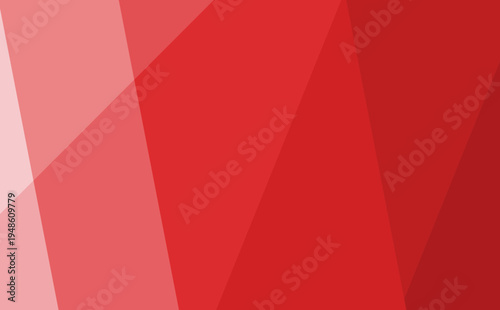 A bold abstract background featuring sharp overlapping polygons in a dynamic range of red hues, from bright scarlet to deep crimson and soft pink tones.