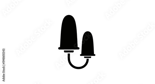 Modern Black Wall Sconce with Two Conical Shades