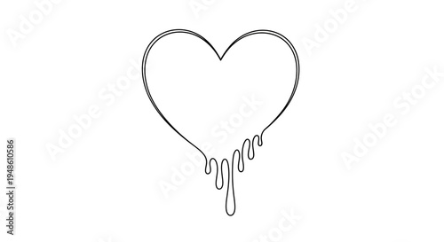 Melting Heart Line Art: Symbol of Love, Sadness, and Transformation