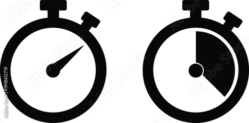 Black and white digital stopwatch showing timing indicators