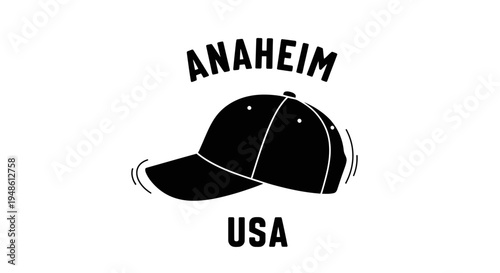 Anaheim USA Baseball Cap Graphic Design
