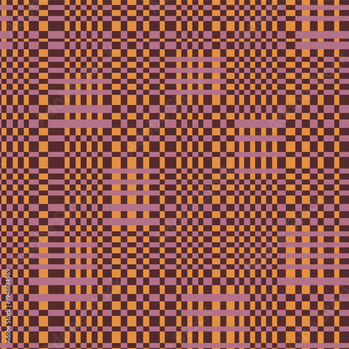 Vintage blanket wallpaper. Vector seamless pattern. Retro geometric design. Trendy grandma and grandpa cottage core allover print