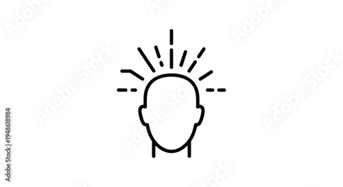 Head Silhouette with Bursting Ideas and Inspiration