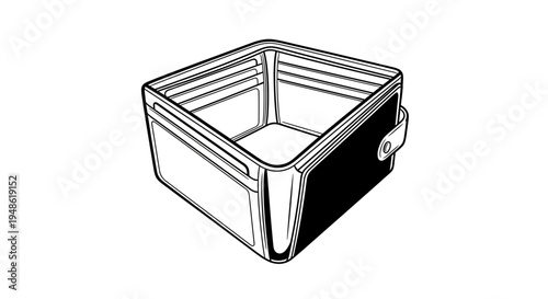 Empty Wallet Open Showing No Money, Financial Crisis Concept