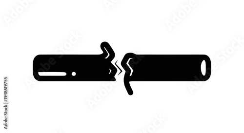 Broken Wire Icon, Symbolizing Connection Failure, Disruption, and Electrical Problems