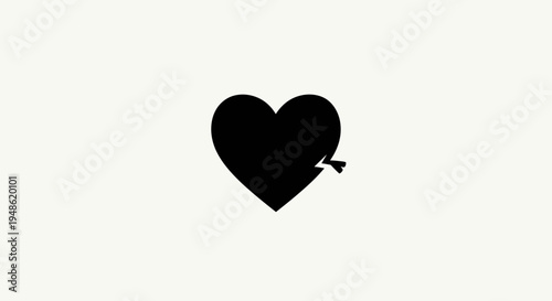 Broken Heart Icon, Symbol of Sadness, Grief, and Relationship Problems