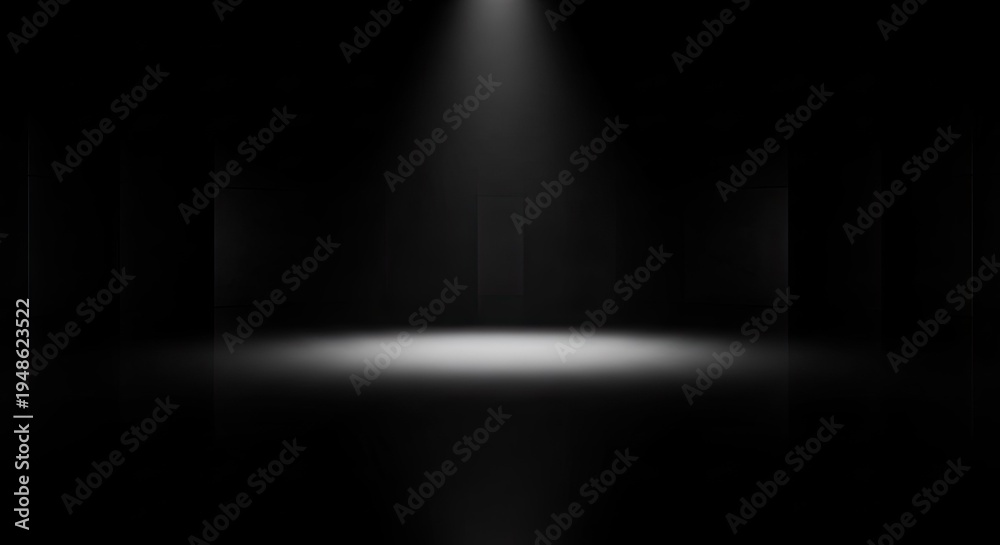 Obraz premium Empty Stage with Spotlights for Creative Performances and Events