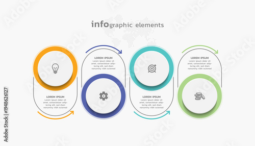 Presentation business abstract background infographic template colorful