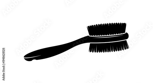 Black Double Headed Brush for Cleaning and Detailing