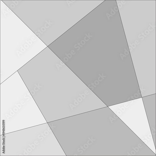 A minimalist abstract background featuring a mosaic of gray and white geometric polygons and sharp lines, creating a clean and modern professional aesthetic.