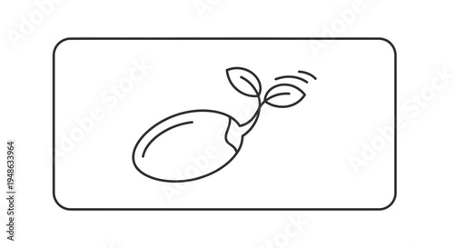 Sprouting Seedling Icon: New Growth, Life, and Organic Beginnings