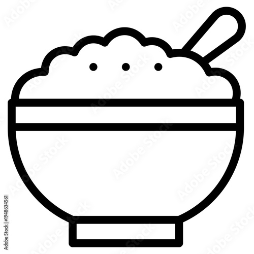 fired rice icon vector illustration.