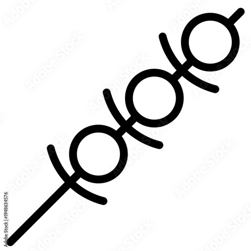 Shish kebab icon vector illustration.