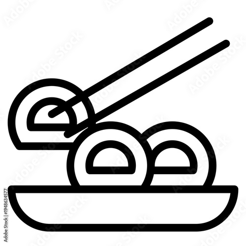 Sushi icon vector illustration.
