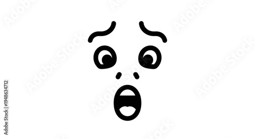 Shocked Face Emoji, Surprised Expression, Wide Eyes, Open Mouth, Fear, Astonishment