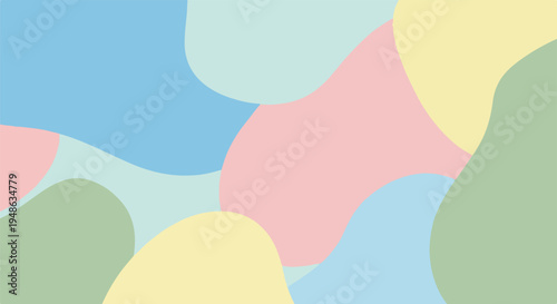 Colorful, abstract background with overlapping pastel shapes (1)