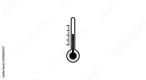 Thermometer Icon, Temperature Measurement, Weather Symbol, Health Check, Scientific Instrument