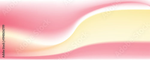 Flowing color curve shape with soft gradient vector abstract background, relaxing and tranquil art, ease and tranquil image.