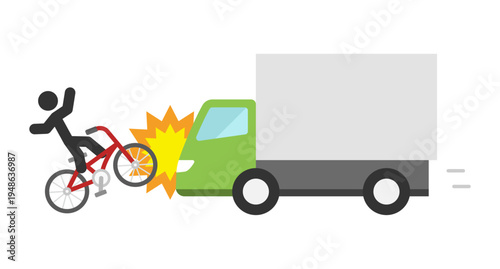 自転車とトラックの事故
