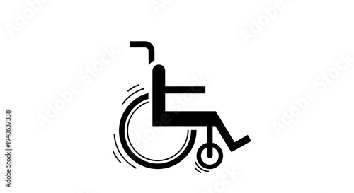 Wheelchair Icon Symbol, Accessibility, Mobility Aid, Disabled Person Sign