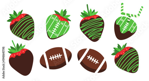 Chocolate Football Strawberries and American Footballs