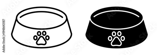 Pets bowl icons pack. vector illustrations designs