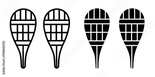 Snowshoes icons pack. vector illustrations designs