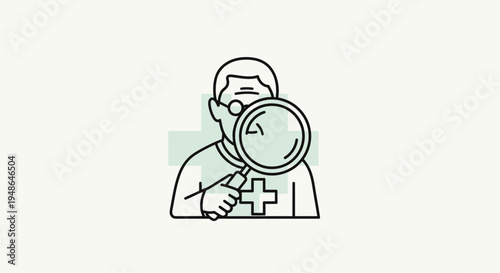 A man holding a magnifying glass.