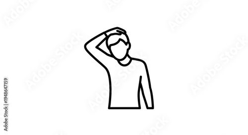 Man scratching head, thinking, confusion, doubt, question, problem, gesture icon