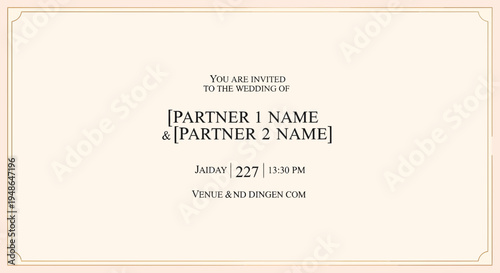 Wedding Invitation Text Design.