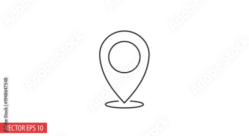 Location Pin Icon Vector, Map Pointer Symbol, Navigation and GPS Marker