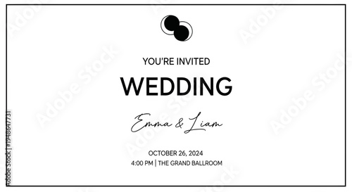 Elegant Wedding Invitation for Emma and Liam 4.