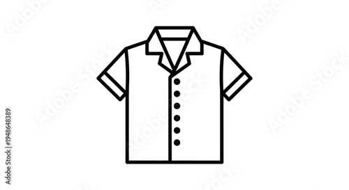 Hawaiian Shirt Icon Vector Illustration
