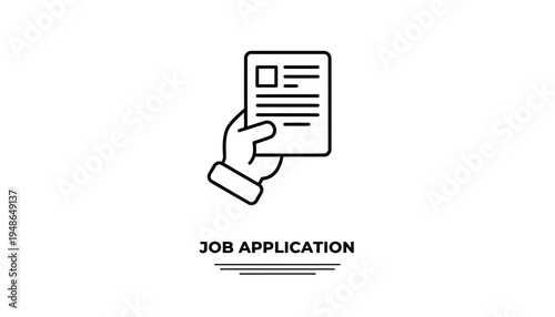 Hand Holding Job Application Document, Recruitment Concept