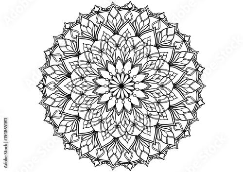 Mandala Flower practice for meditation art