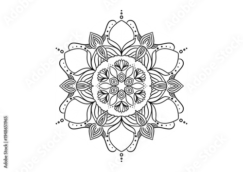 Mandala Flower practice for meditation art