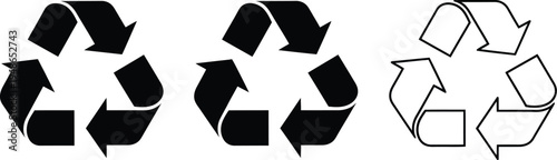 Recycling symbols variations