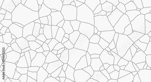 Abstract geometric pattern of irregular polygons on white background, seamless texture