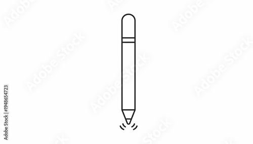 Digital Stylus Pen Icon, Drawing Tool, Electronic Writing Device