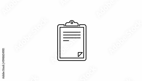 Clipboard with Document and Checkmark Icon - Business and Legal Document Icon